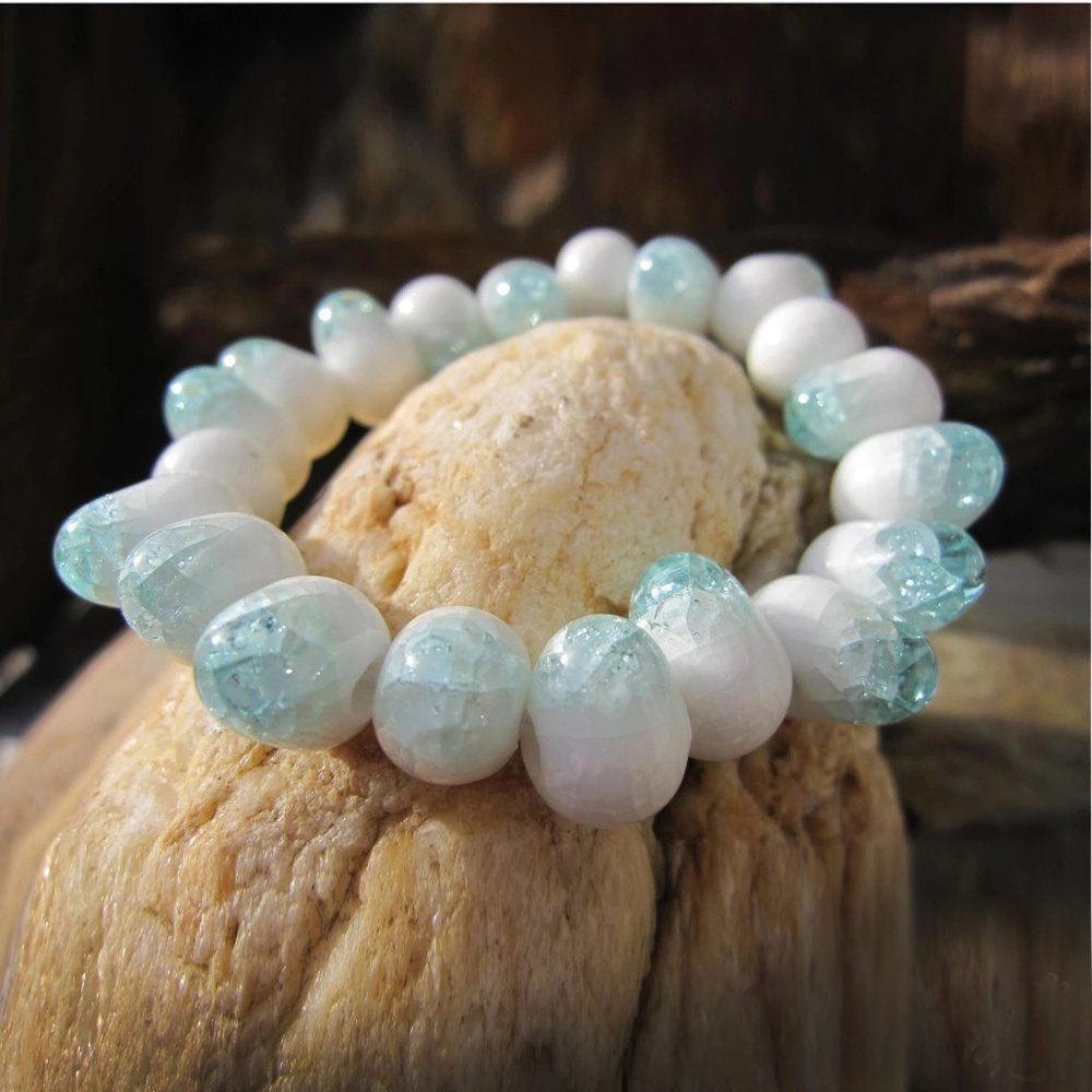 New Ceramic Crackle Beads Bracelet